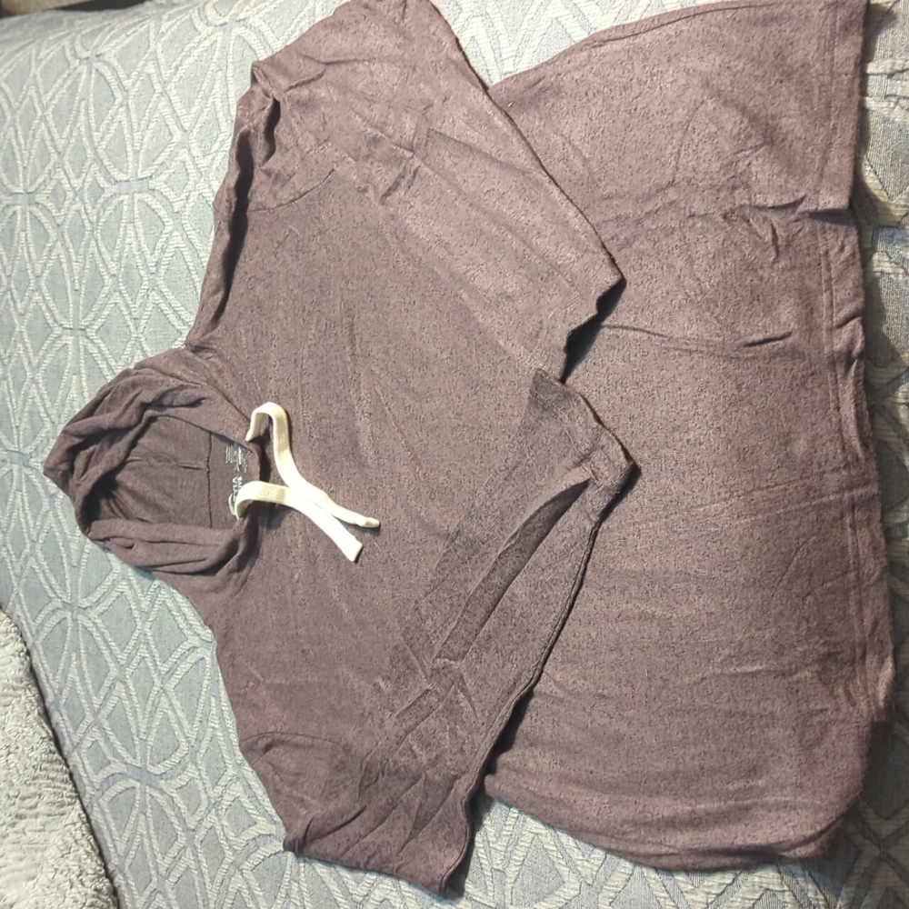 Heathered Purple Boyfriend Hoodie, L